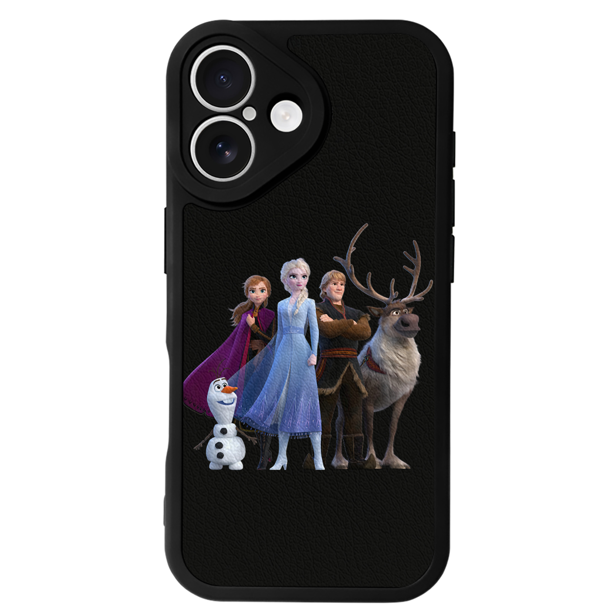（画像用） アナと雪の女王 アンナ エルサ Frozen Anna Elsa 【iPhone 16シリーズ対応】シリコンスマホケース（レザー調） 材質：シリコン